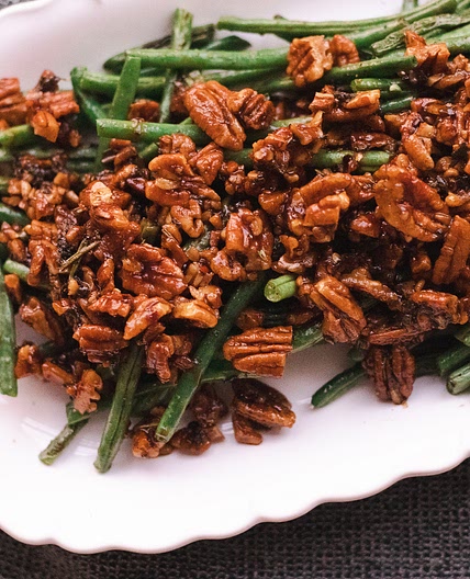 Candied Pecan Green Beans