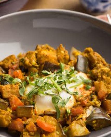 Eggplant Curry with Eggs