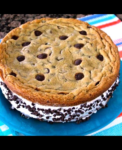 Cake Batter Chocolate Chip Cookie Ice Cream Sandwiches