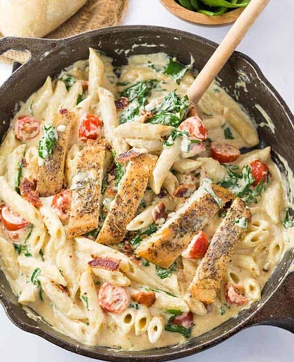 Chicken Bacon Spinach Penne