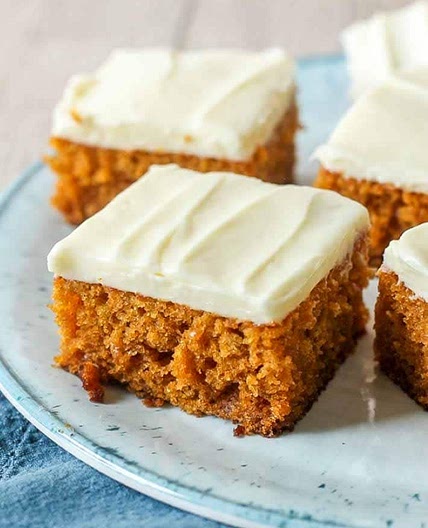 Pumpkin Bars with Cream Cheese Frosting