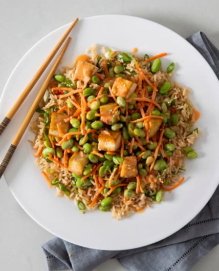 Crispy Bang Bang Tofu Bowls