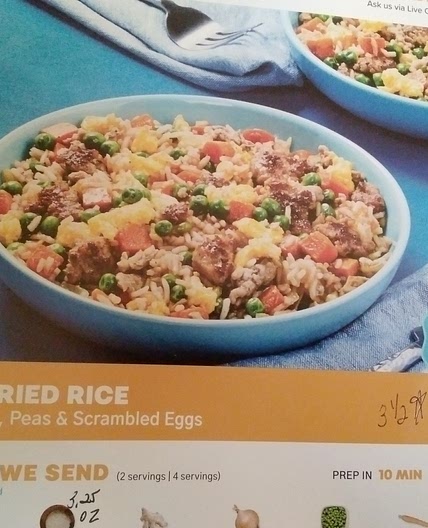 Pork fried rice with carrots & peas
