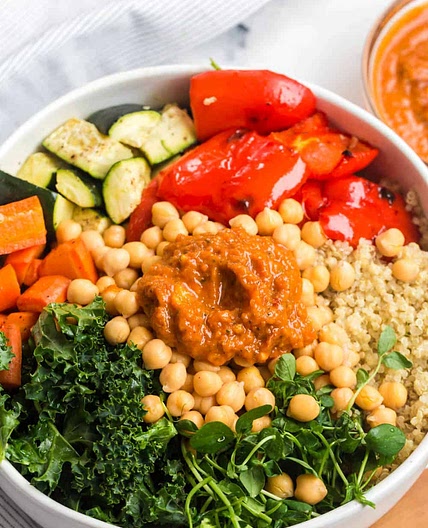 Roasted Summer Veggie Salad Bowls