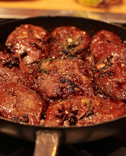 Slow cooked goose breast