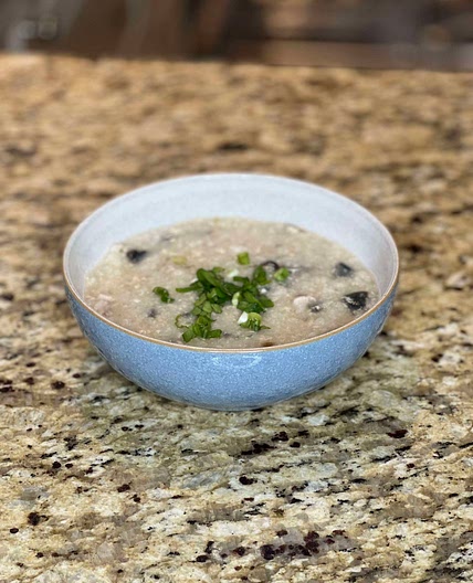 CENTURY EGG PORK CONGEE from leftover rice