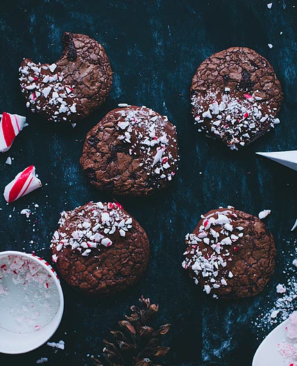 Candy Cane Chocolate Cookies