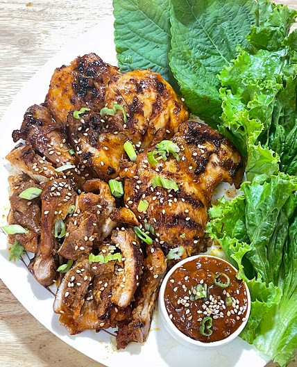 Grilled Chicken with Soy -Gochujang Marinade