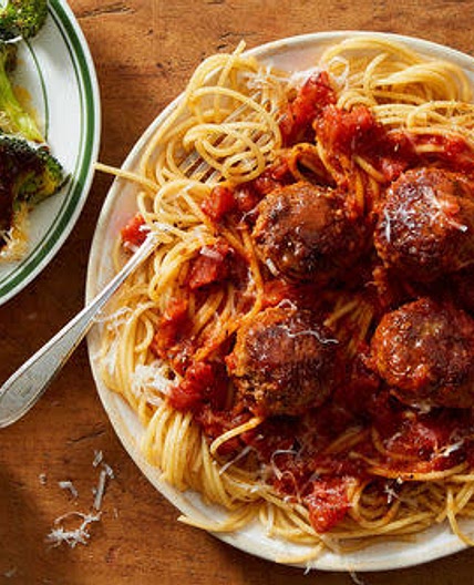 Spaghetti and meatballs