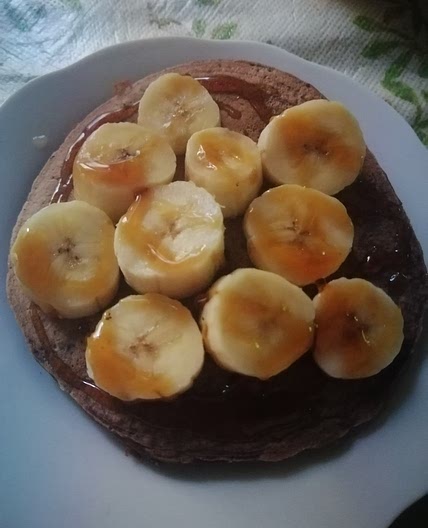 Healthy chocolate pancake