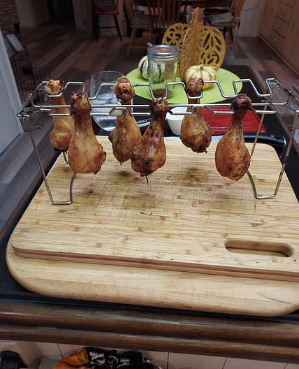 Roasted chicken legs