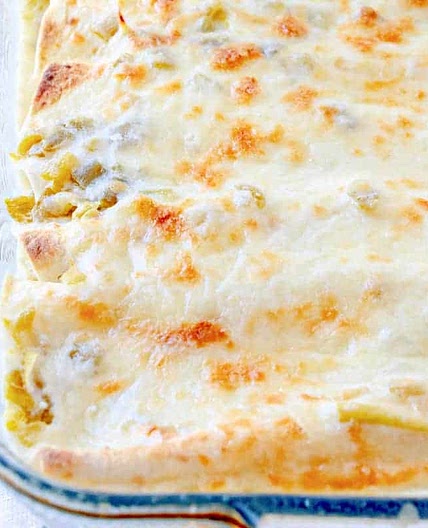White Chicken Enchiladas (+Video)