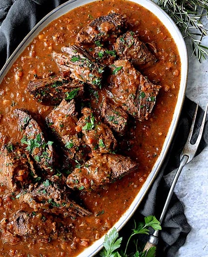 Italian Pot Roast (Stracotto) and Oven-Baked Gorgonzola Polenta