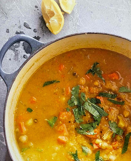 Moroccan Chickpea and Vegetable Soup [HMC]