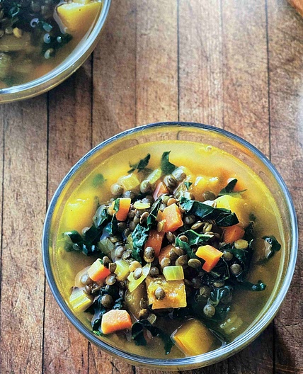 Cozy Lentil Soup with Delicata Squash [HMC]