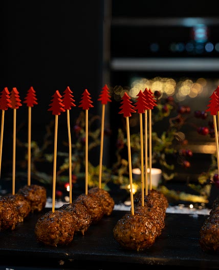 Mini Minted Lamb Meatballs by Pureety