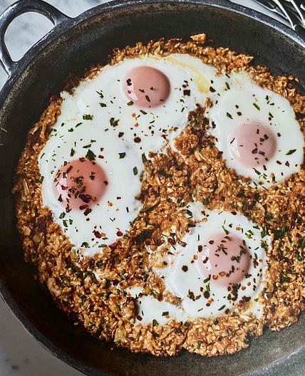 Bloemkool ‘hash’ met eieren