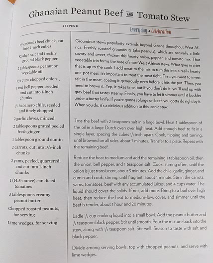 Ghanaian peanut beef and tomato stew