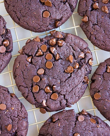 Vegan Double Chocolate Chip Cookies