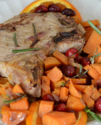 Instant Pot Cranberry Maple Orange Pork Chops - Lunch