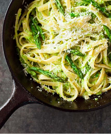 The Rosenfeld Creamy Pasta with Roasted Asparagus & Parmesan 