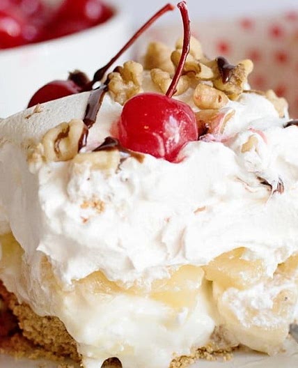 No Bake Banana Split