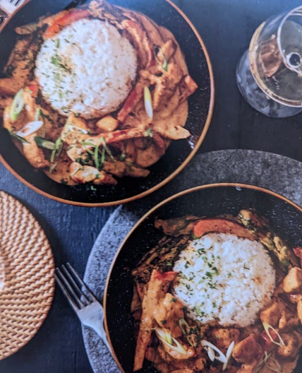 Red Thai chicken & tenderstem broccoli curry