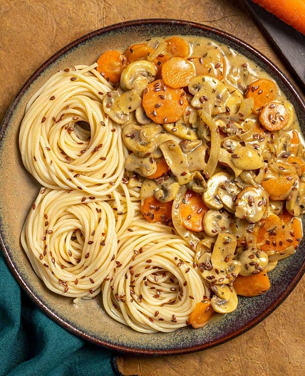 Spaghetti façon Stroganoff