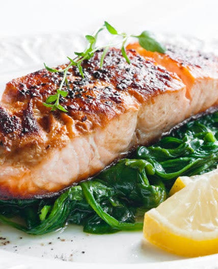 Creamy Garlic, Lemon and Spinach Salmon