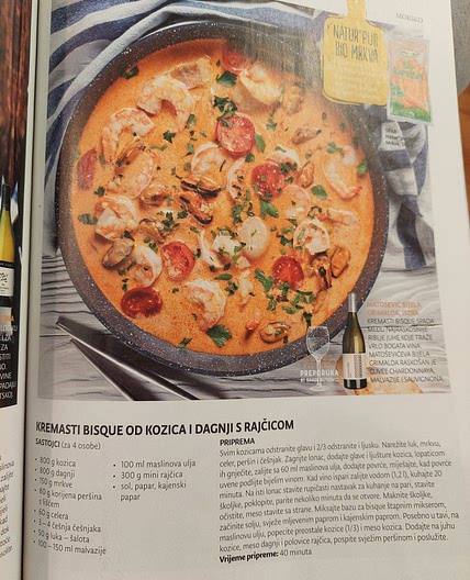 Bisque od korica i dagnji s rajčicom