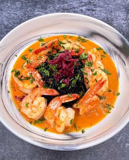 Roasted Shrimp Chipotle Coconut Cream