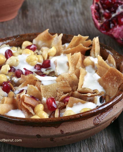 Chickpea in yogurt sauce (Fattet al-hummus) - Taste of Beirut