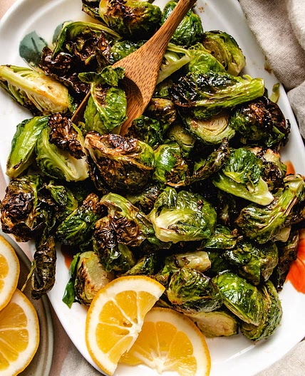 Air Fryer Brussels Sprouts with Maple Lemon Glaze recipe