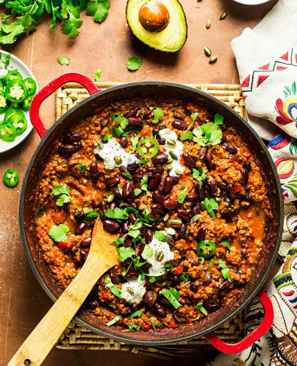 Easy vegan chilli