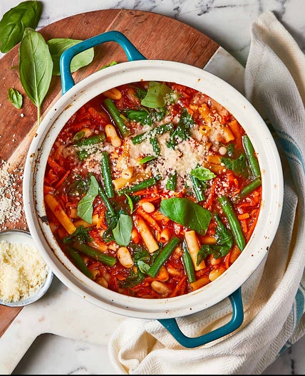 One-Pot Baked Herby Minestrone With Chilli