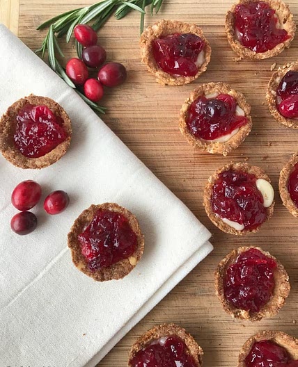 Rosemary Infused Cranberry Brie Bites