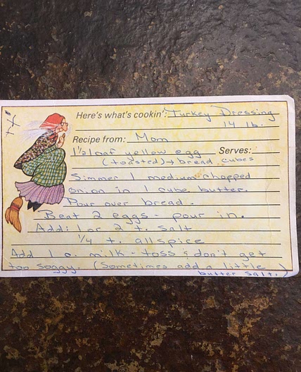 Mom’s Turkey Dressing
