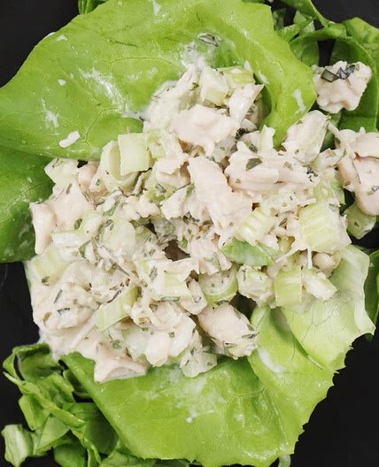 Keto Herbed Chicken Salad Lettuce Wraps