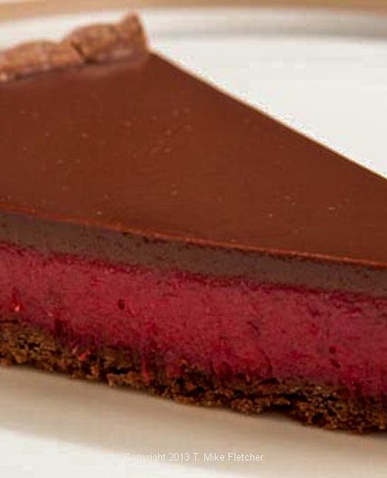 Chocolate Cranberry Curd Tart