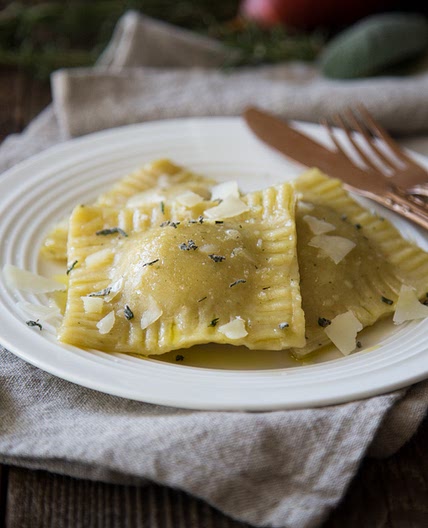Roasted Garlic, Pear and Pork Ravioli | Fake Food Free
