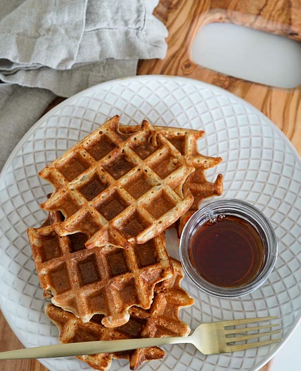 Vanilla Waffles | Plantiful Kiki