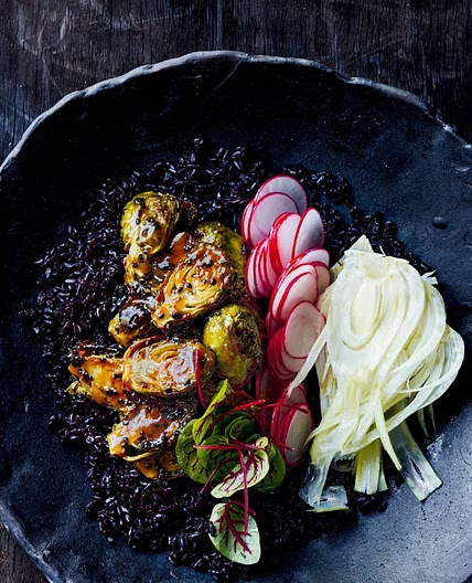 Miso-Roasted Brussels Sprouts Salad Bowl