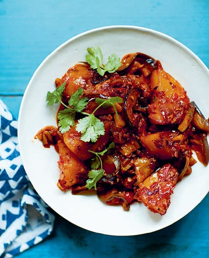 Braised Eggplant with Potatoes and Chili