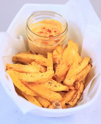 Keto Rutabaga Fries with Fry Sauce