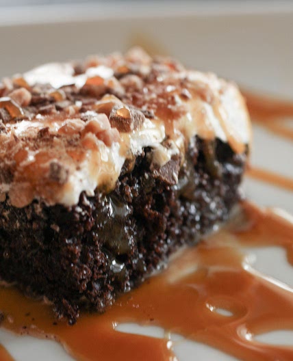 Chocolate Caramel Toffee Crunch Cake