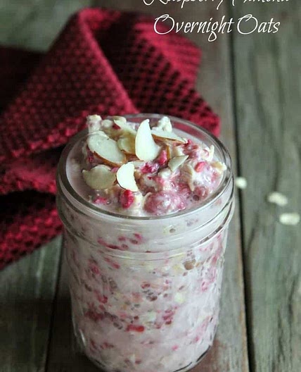 Raspberry Almond Overnight Oats
