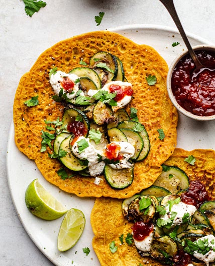 Red lentil pancakes