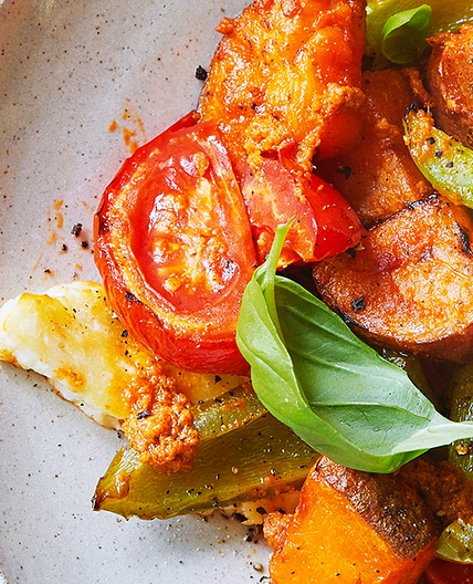 Sweet potato & pepper pesto
