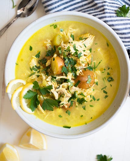 Instant Pot + Crockpot Sunshine Lemon Chicken Chowder
