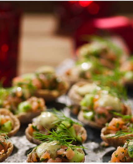 Laxtartar på gravad lax